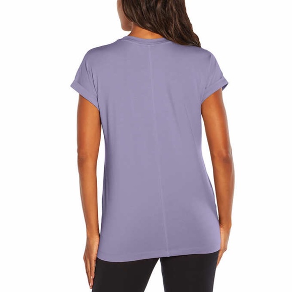 NWT Banana Republic Short Sleeve V-Neck Side Seam Slit Lavender Top Size M - Picture 6 of 9